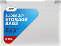 Slider Zip Food Storage Snack Bags 1000 Count - Durable 4 in x 3 in