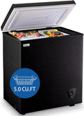 5.0 Cubic Feet Deep Chest Freezer Compact Freezer - Space Saving