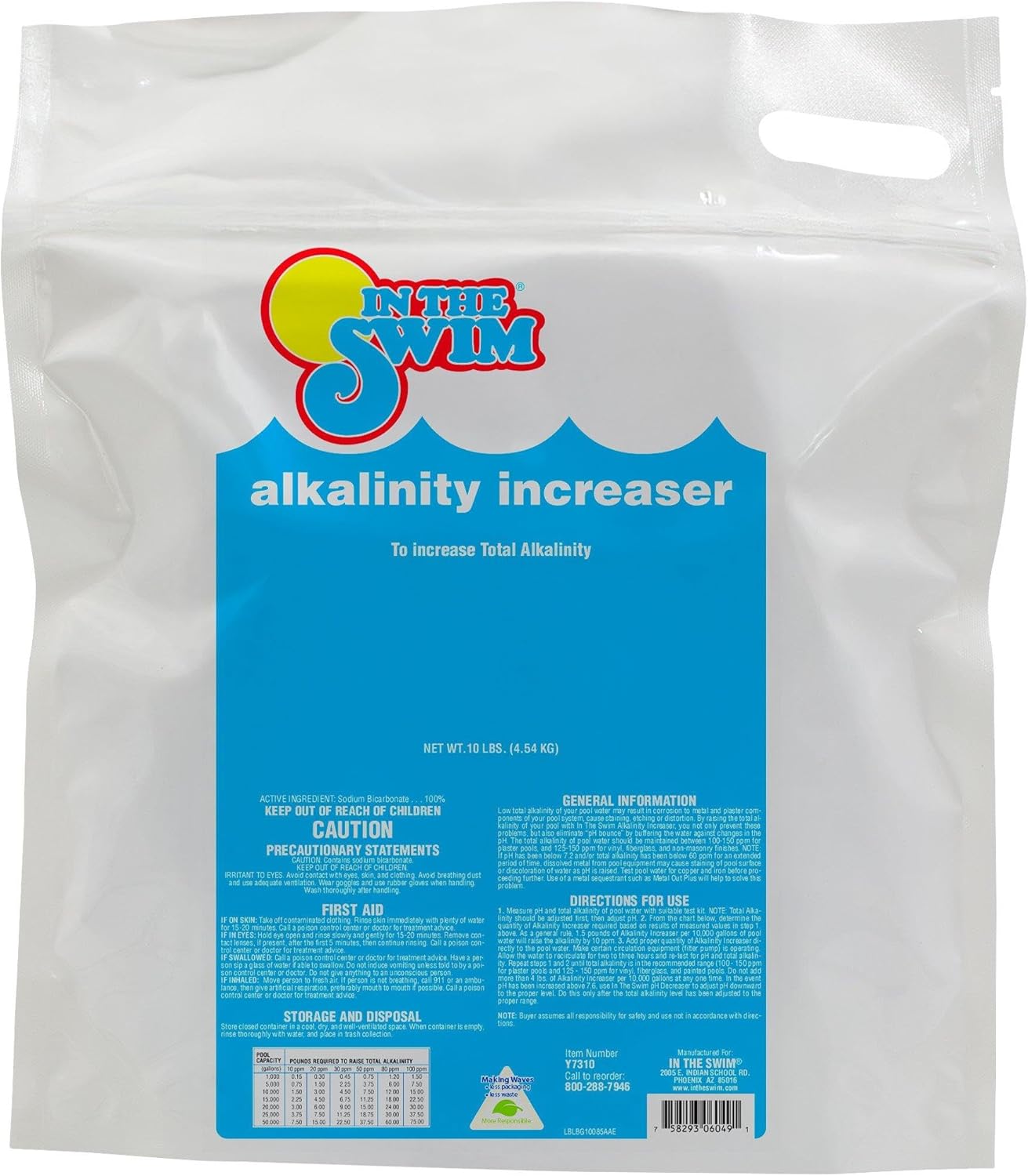 In The Swim Alkalinity Increaser for Swimming Pools - 10 Pounds