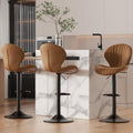 Bar Stools Set of 3 Modern Swivel Bar Chairs - Comfortable Counter
