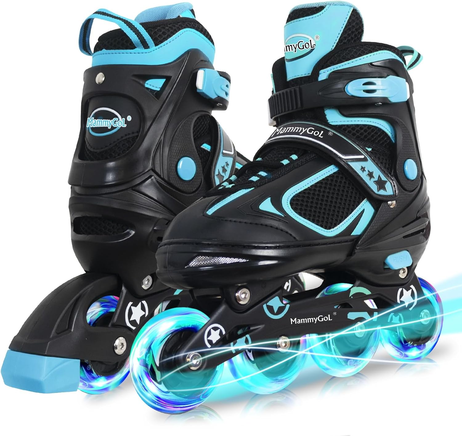 MammyGol Adjustable Inline Skates for Kids with Light Up Wheels