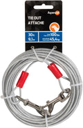 Petmate Aspen 1700lbs Dog Tie Out - 30ft Strong Cable