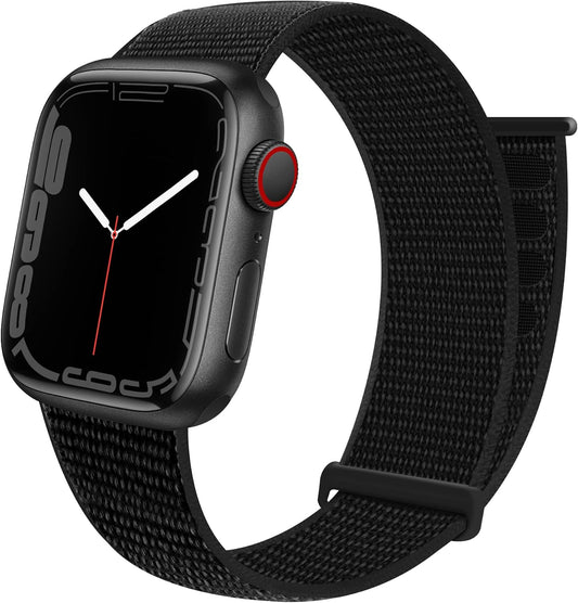 Nylon Velcro Sport Loop for Apple Watch 38mm 40mm - Dark Black
