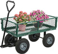 Garden Cart Wagon with Removable Sides - Heavy Duty 500 lb Capacity