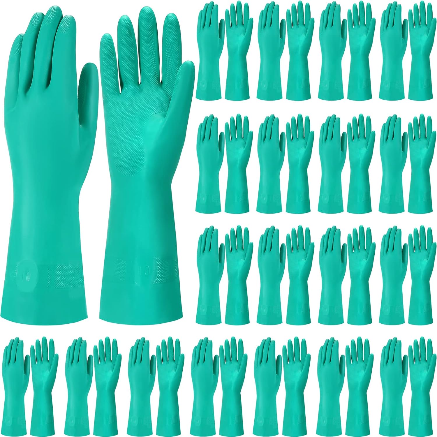 20 Pairs Heavy Duty Nitrile Gloves for Chemical Resistance