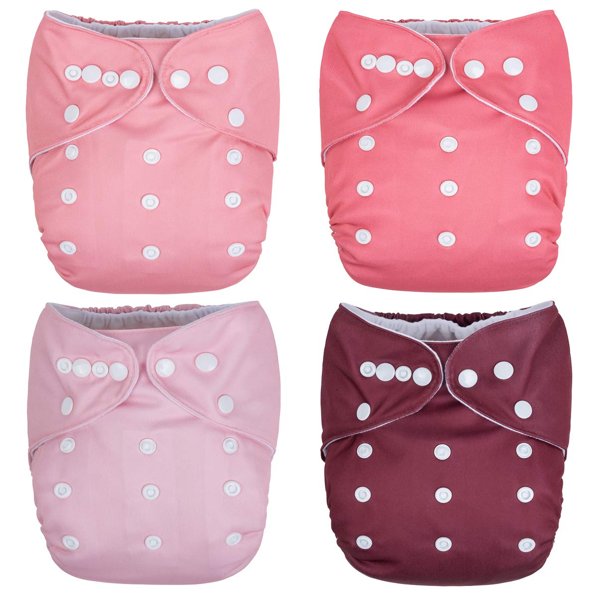 Nora's Nursery Cloth Pocket Diapers 4 Pack for Newborns & Toddlers