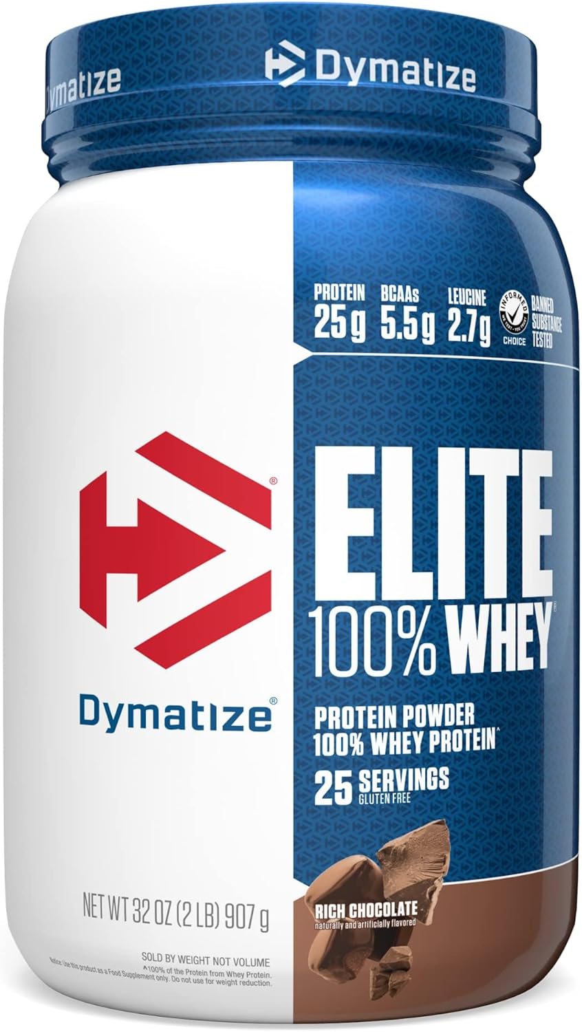 Dymatize Elite 100% Whey Protein Powder for Muscle Building
