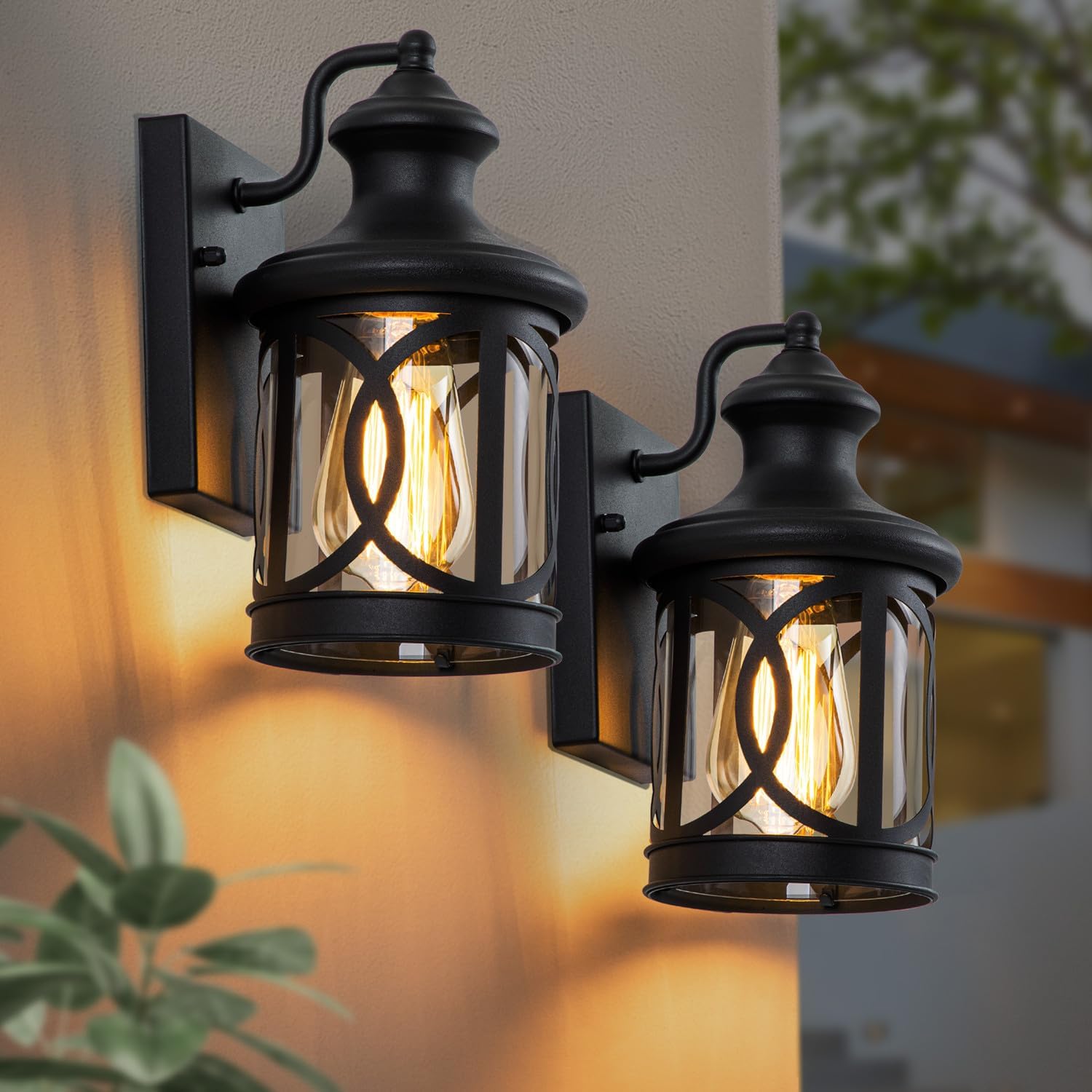 2-Pack Outdoor Wall Lights for Traditional Style Illumination