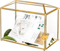 NCYP Small Glass Cards Box for Weddings and Parties - Gold