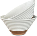45oz Ceramic Ramen Bowl Set of 2 - Vanilla White - Mindful Eating