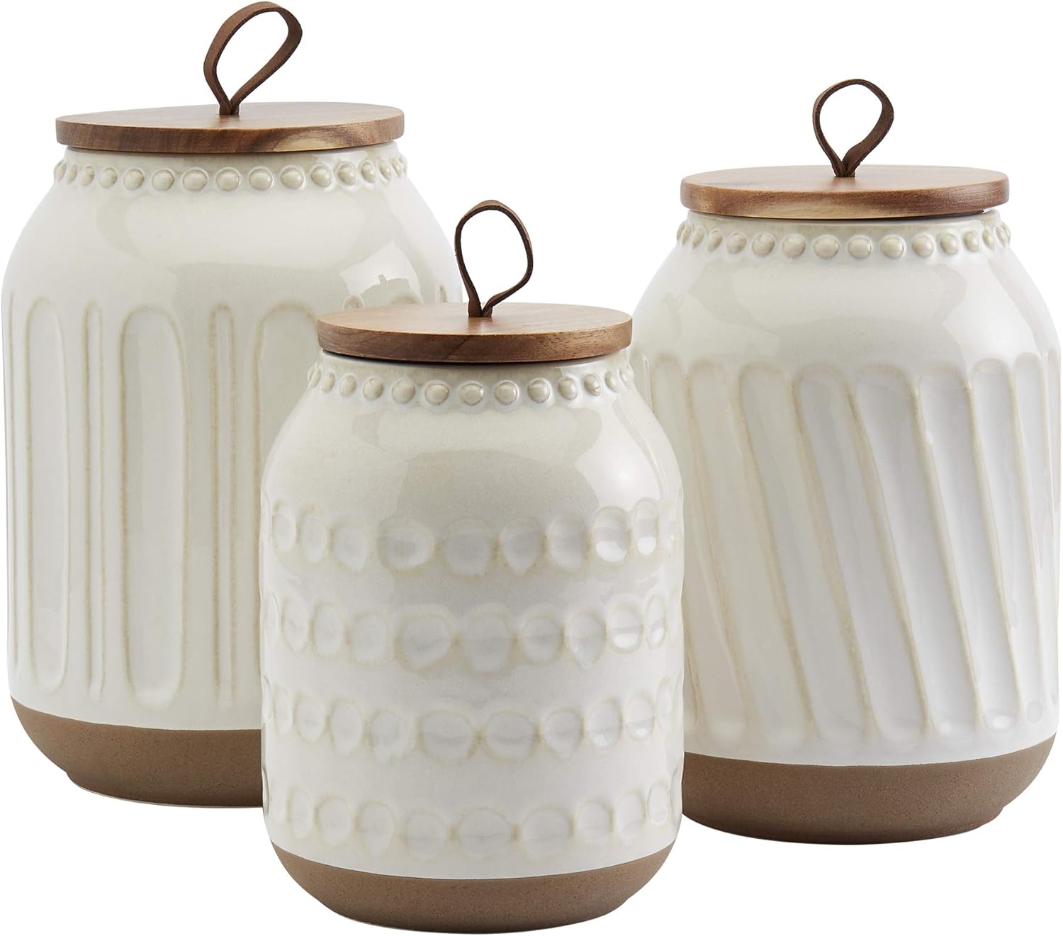 TTU Ceramic Canister Collection - Stylish Kitchen Storage Set