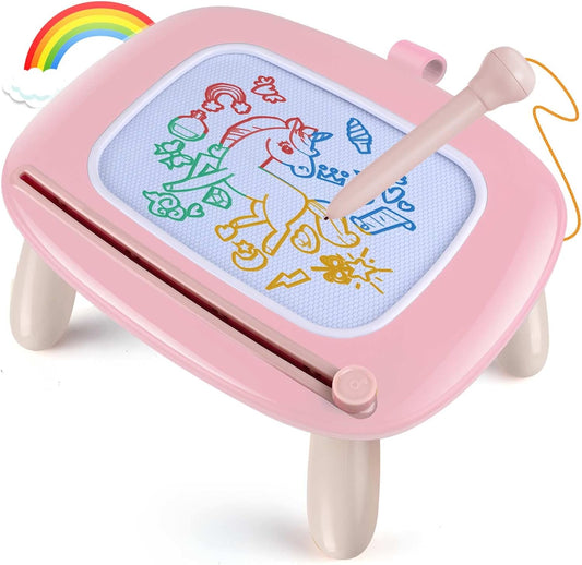 Magnetic Drawing Board for Toddler Learning (Pink)