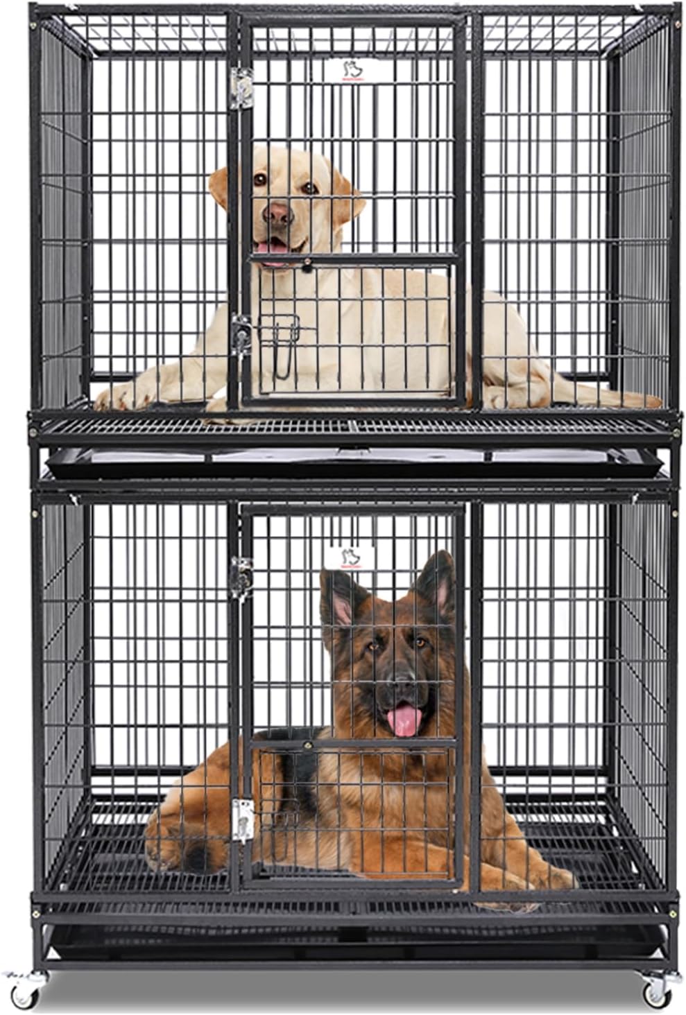 Stackable Heavy Duty Dog Crate for Large Dogs by Homey Pet