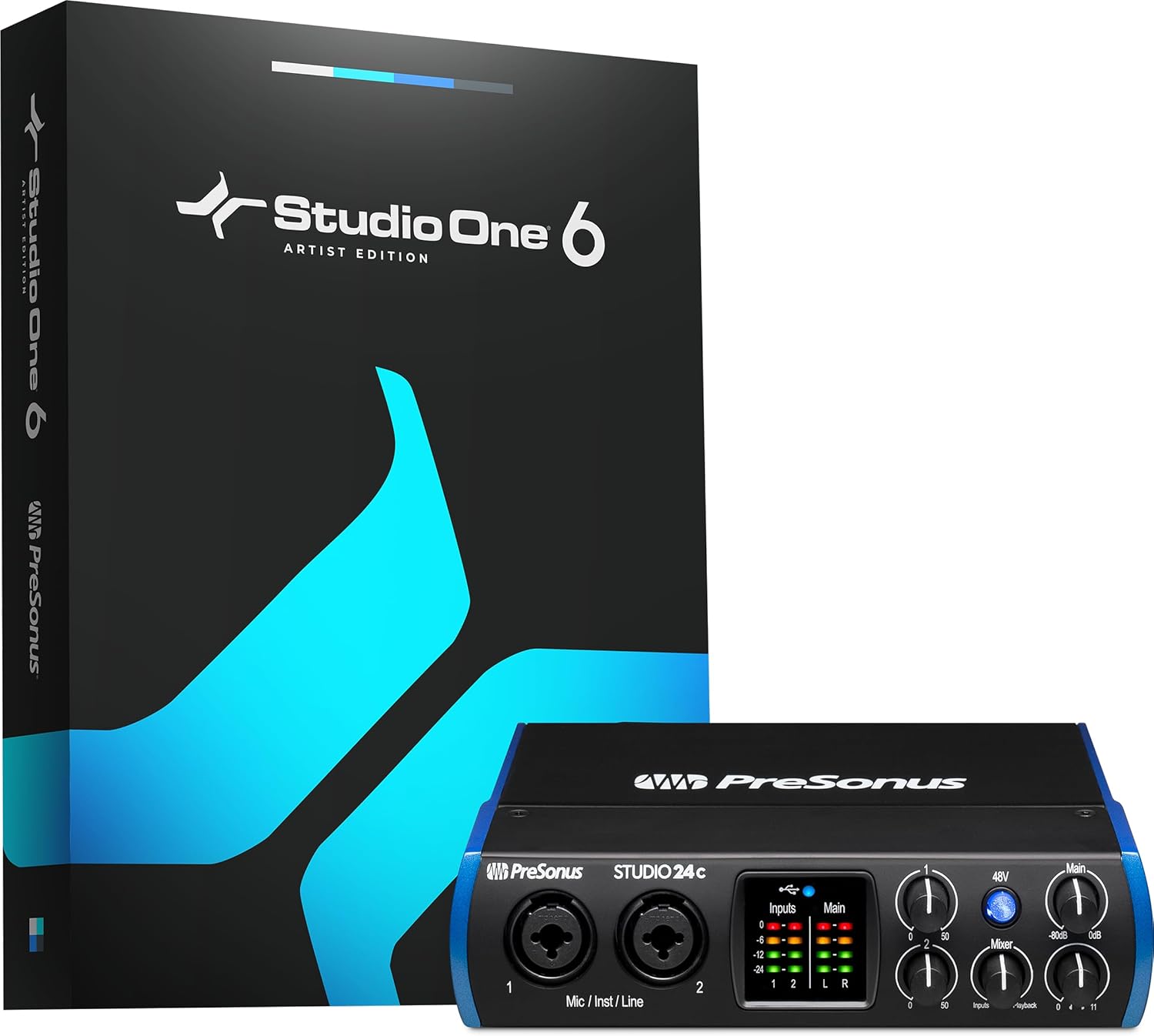PreSonus Studio 24c USB Audio Interface for Professional Recording