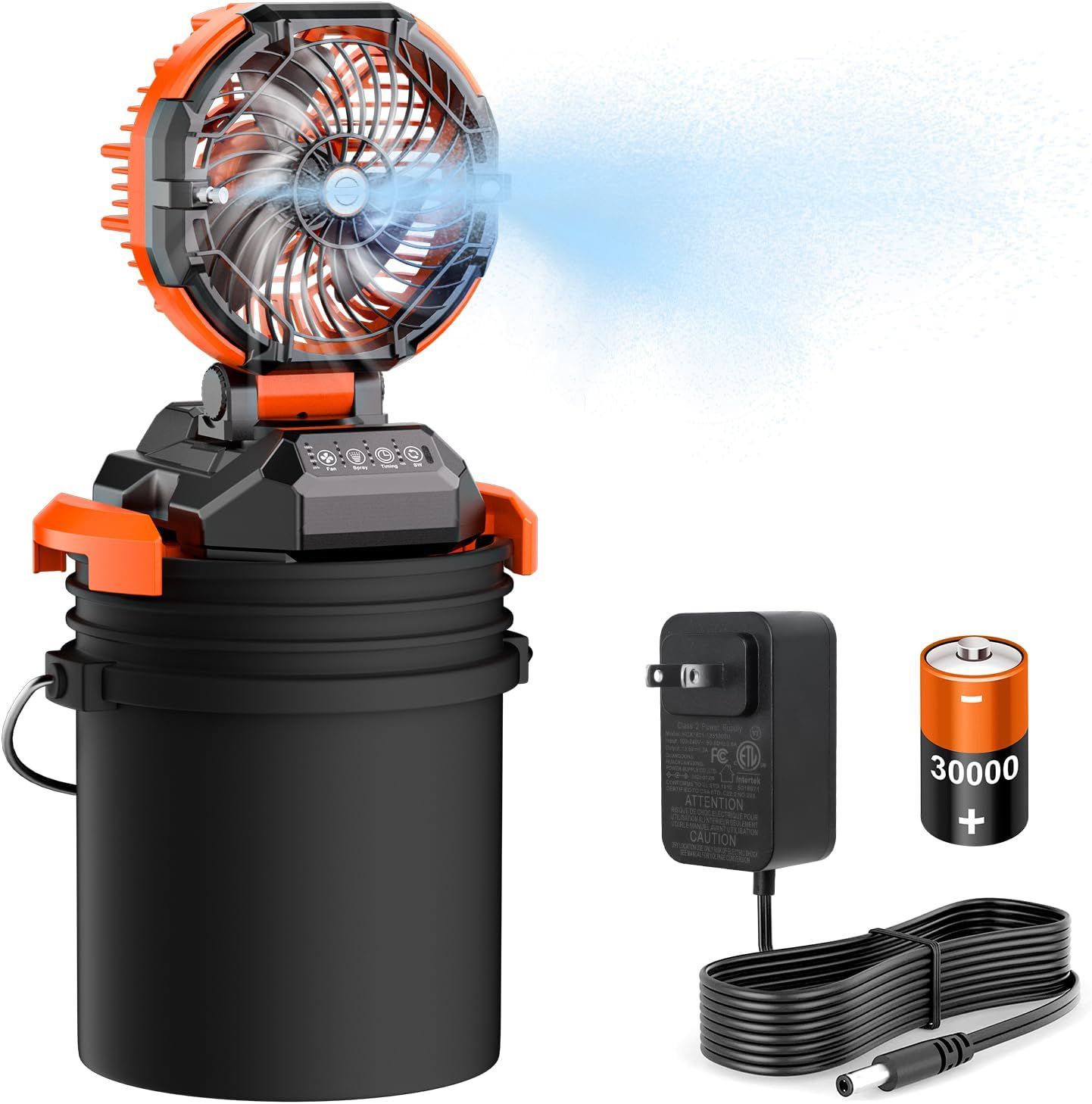Portable Misting Fan with 30000mAh Battery for Outdoor Use