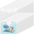 Sooez 50 Pack Plastic Envelopes Clear Document Folders - Organized