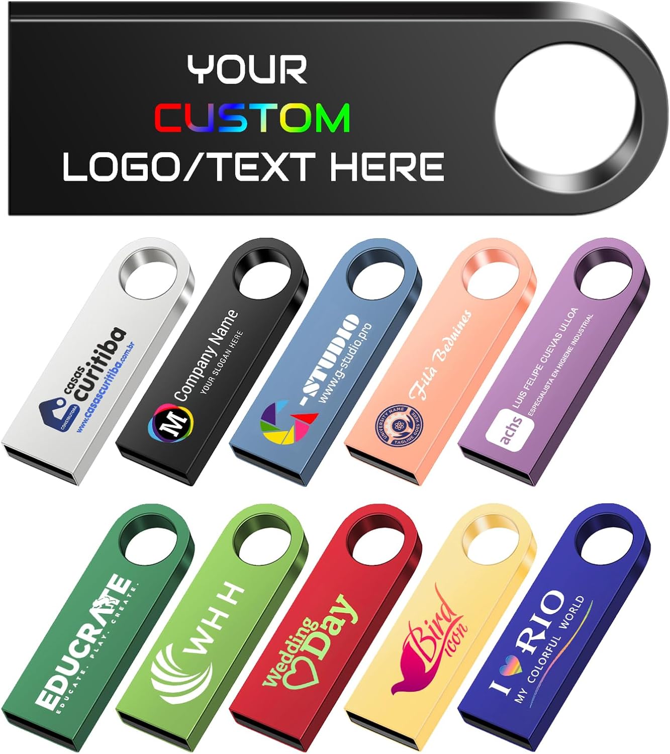 Custom Personalized Metal USB Flash Drive for Office and School