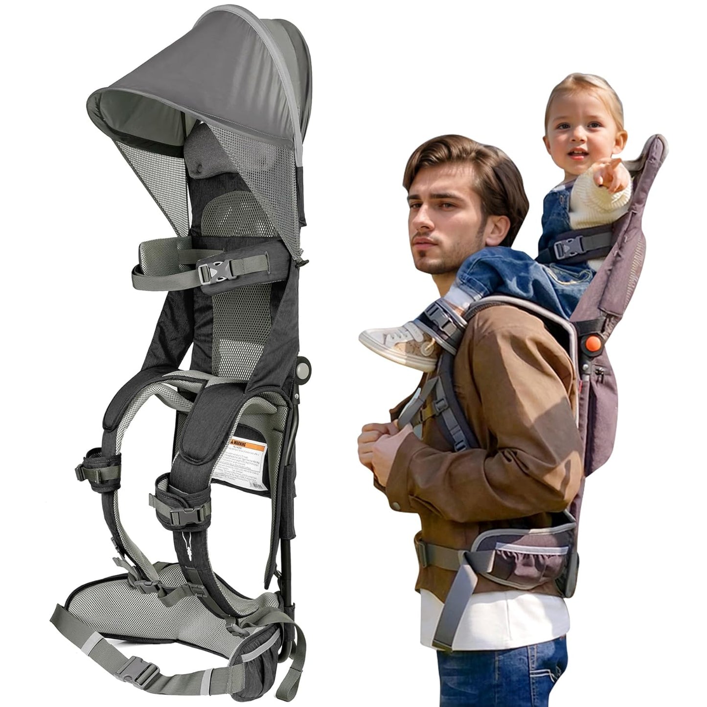 WIPHA Lightweight Toddler Carrier - Sun Shade & Comfort