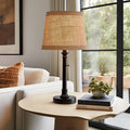 Chic Black Bedroom Table Lamp - Stylish Nightstand Lighting