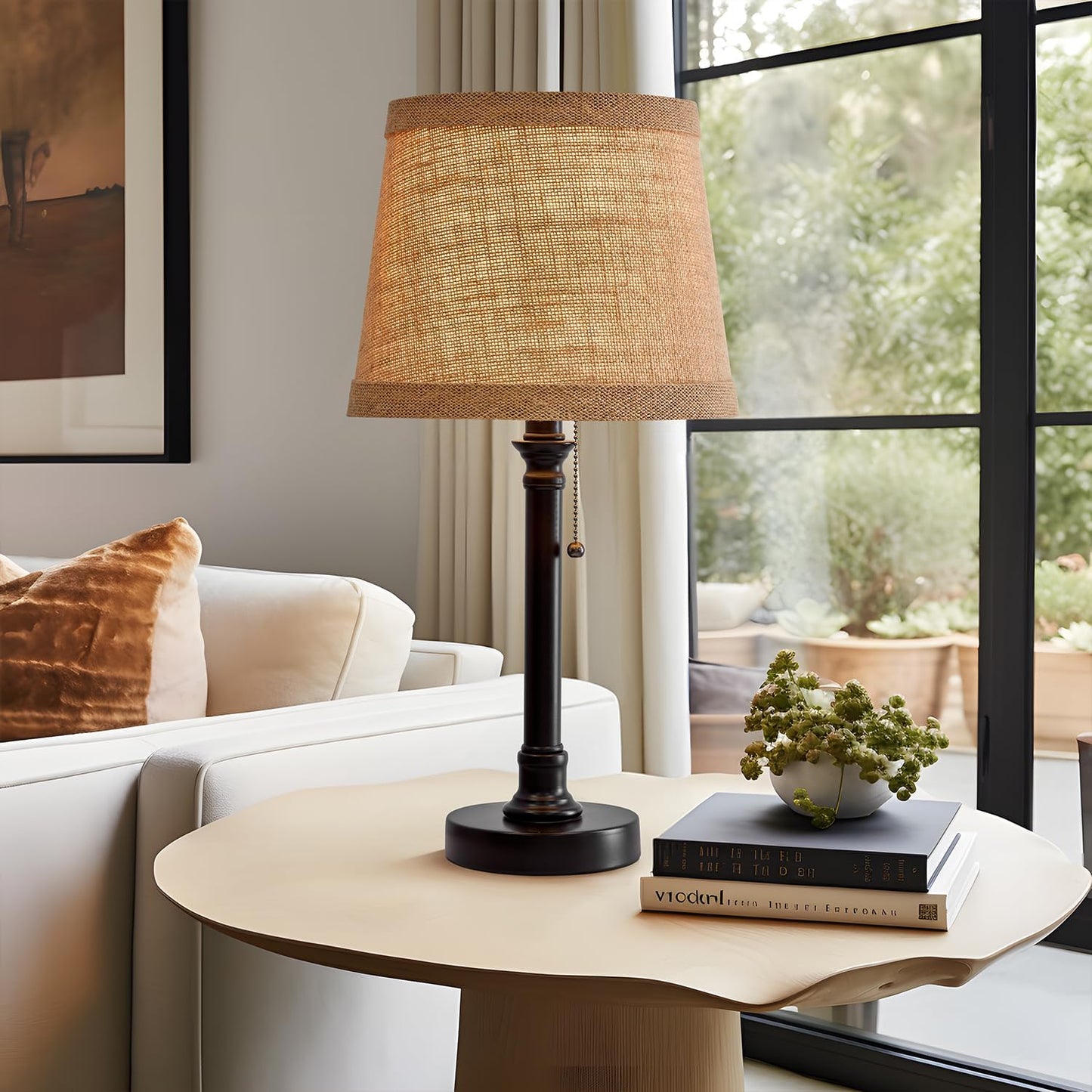 Chic Black Bedroom Table Lamp - Stylish Nightstand Lighting