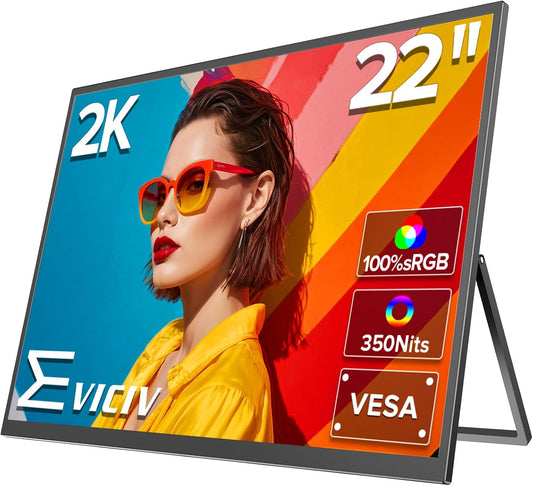 EVICIV 22 2K Portable Monitor | Gaming On-The-Go!