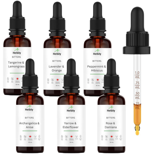 Organic Canadian Bitters Kit - 6 Natural Flavours