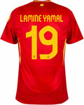 Lamine Yamal #19 Spain Home Soccer Jersey 2024 - Fan Match Fit