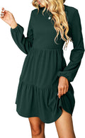 CUPSHE Women's Mini Fall Knit Dress - Cozy Tiered Sweater Dress
