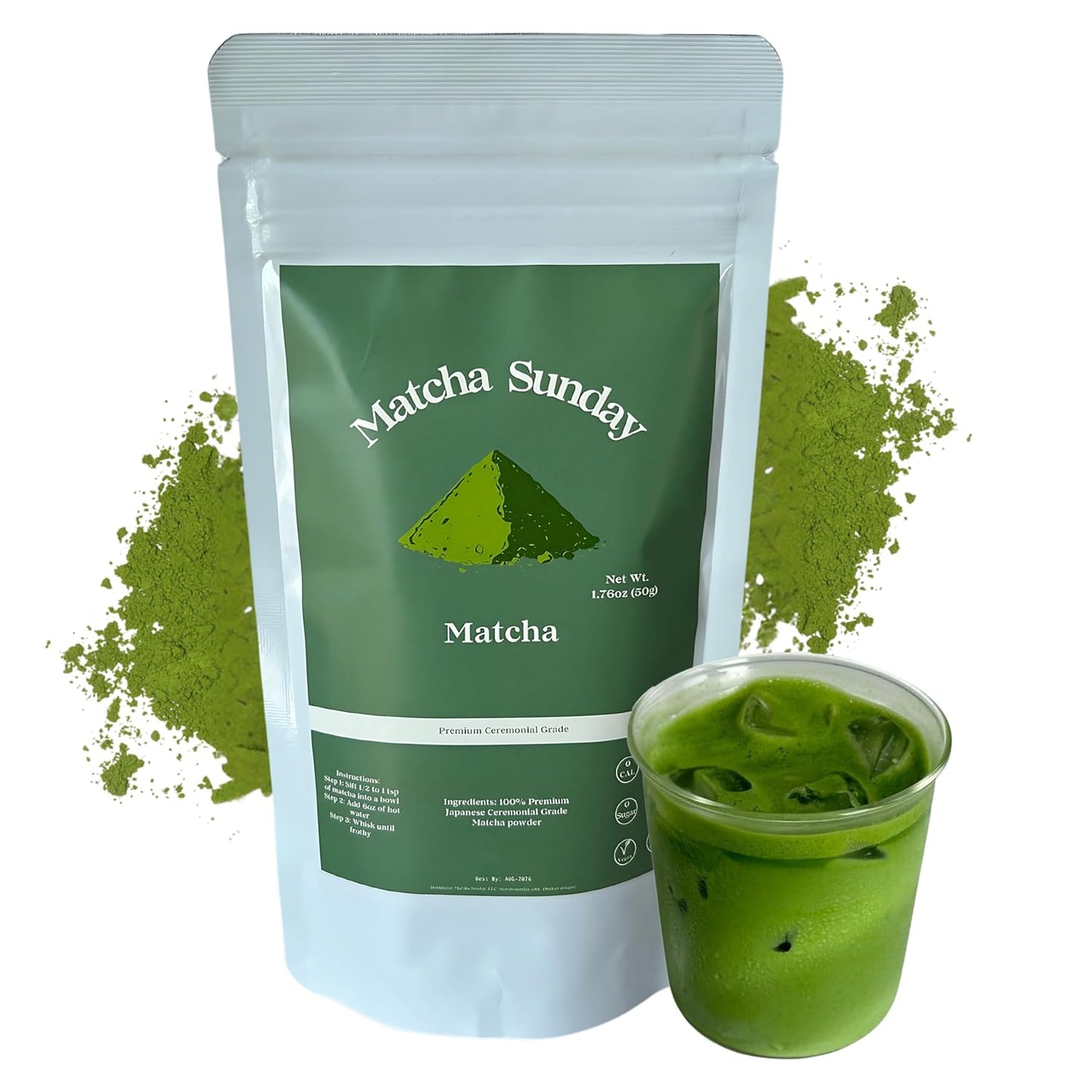 Matcha Sunday Ceremonial Grade Matcha - Premium Green Tea Powder