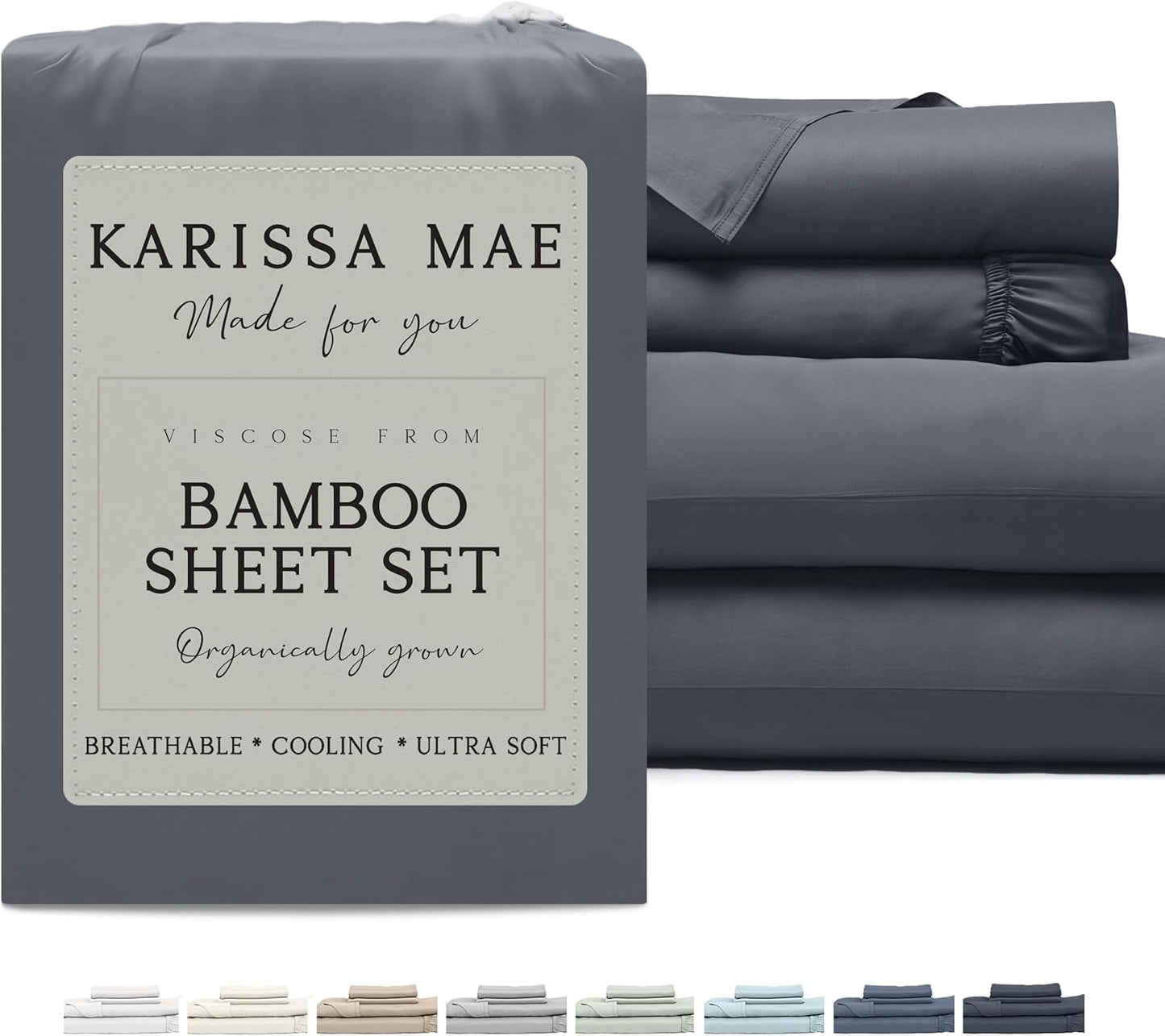 Cooling Bamboo Viscose California King Sheet Set for Comfort