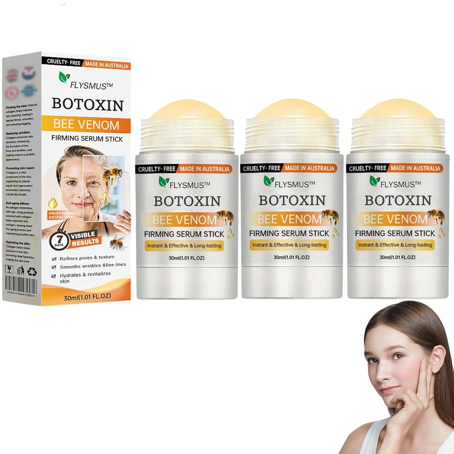Flysmus Botox Bee Venom Firming Serum Stick for Youthful Skin