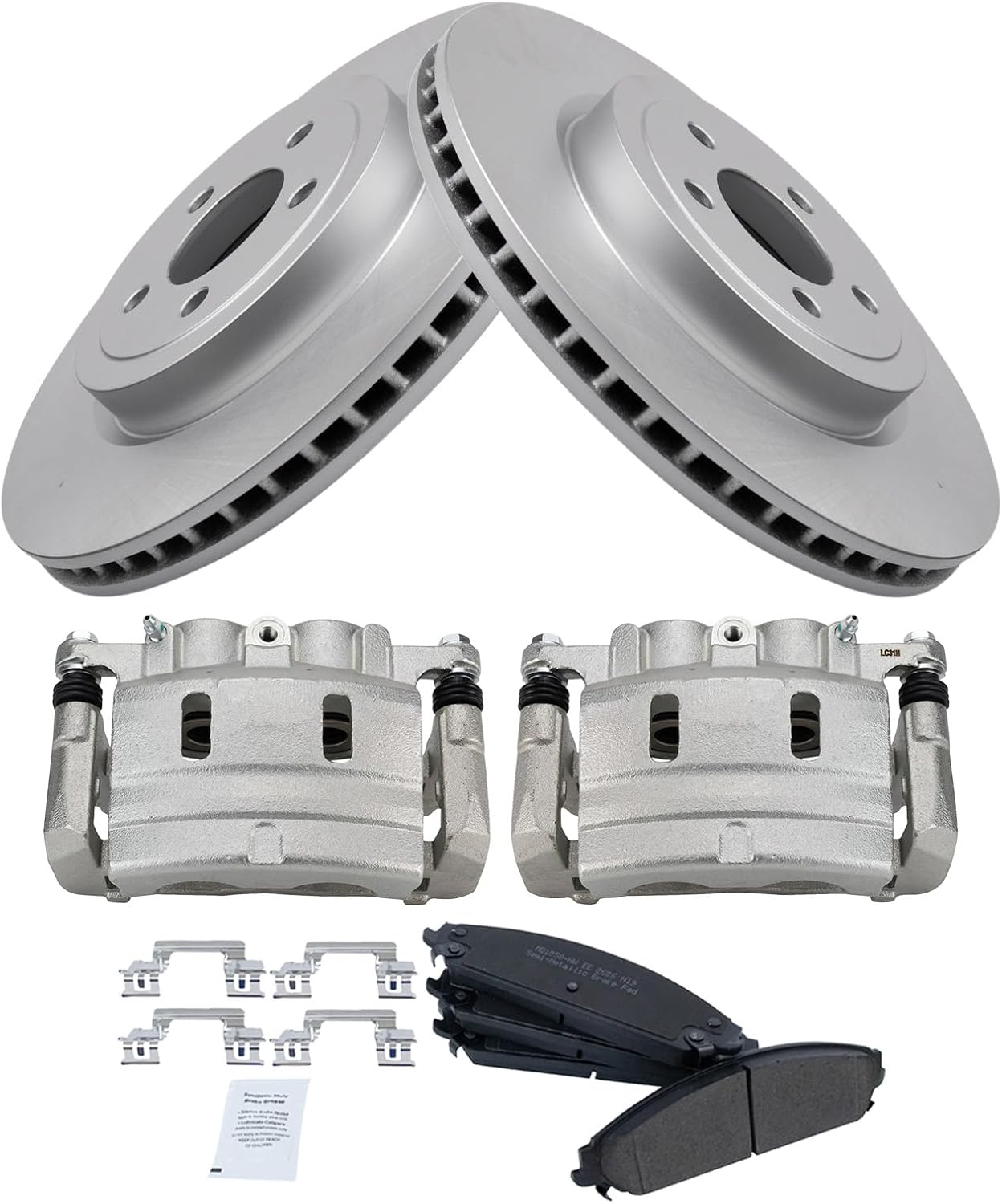 TRQ Front Brake Pad & Rotor Kit for 2014-2019 Dodge Charger