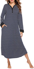 Ekouaer Women's Cozy V Neck Nightshirt for Ultimate Nighttime Comfort