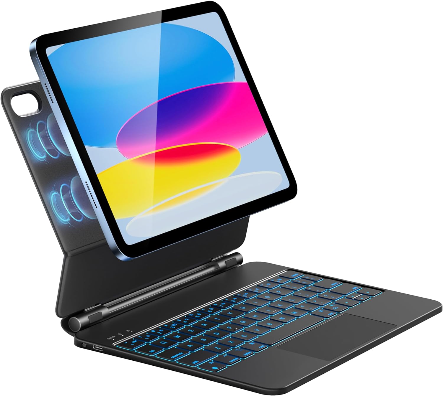 HOU iPad Keyboard Case: Magic-Stand, Backlit, Bluetooth