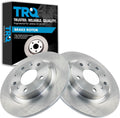 TRQ Rear Brake Rotors Set Solid Compatible with 2016-2018 Mazda CX-3