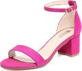 IDIFU Cookie-LO Low Block Heels Chunky Sandals - Comfortable Dress