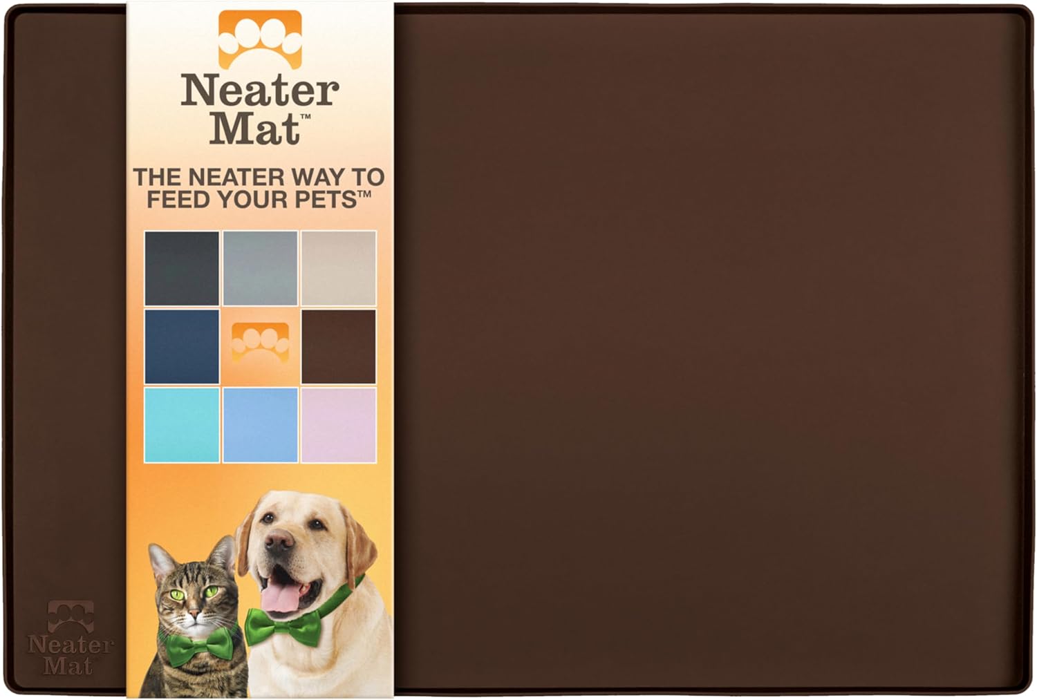 Neater Mat Pet Mats for Food and Water - Waterproof Silicone