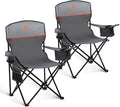 LET'S CAMP Folding Chair Set with Cooler Bag for Outdoor Relaxation