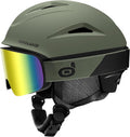 Odoland Ski Helmet and Goggles Set - Protective, Audio Compatible