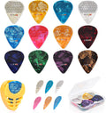 Guitar Picks 30 Pack Non-Slip with Holder and Storage - Variety Set