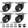 3 Inch Caster Wheels Set of 4 - Heavy Duty Workbench Casters