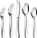 Heavy Duty Stainless Steel Silverware Set, 60-Piece for 12 - Hefty