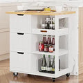 Shintenchi Kitchen Island Cart with Storage and Wheels for Easy Use