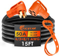50 Amp RV/Generator Extension Cord 15ft NEMA 14-50 - Durable Power
