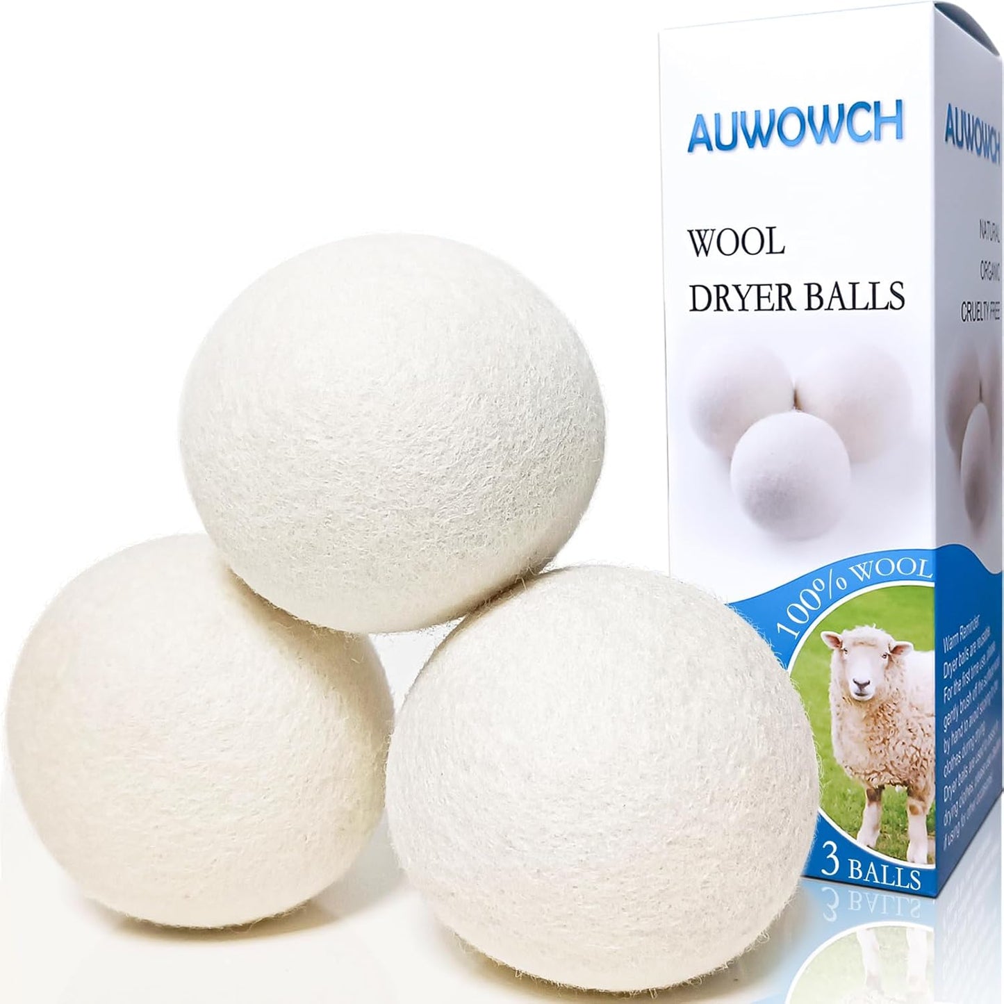 Natural XL Dryer Balls - Eco-Friendly Fabric Softener