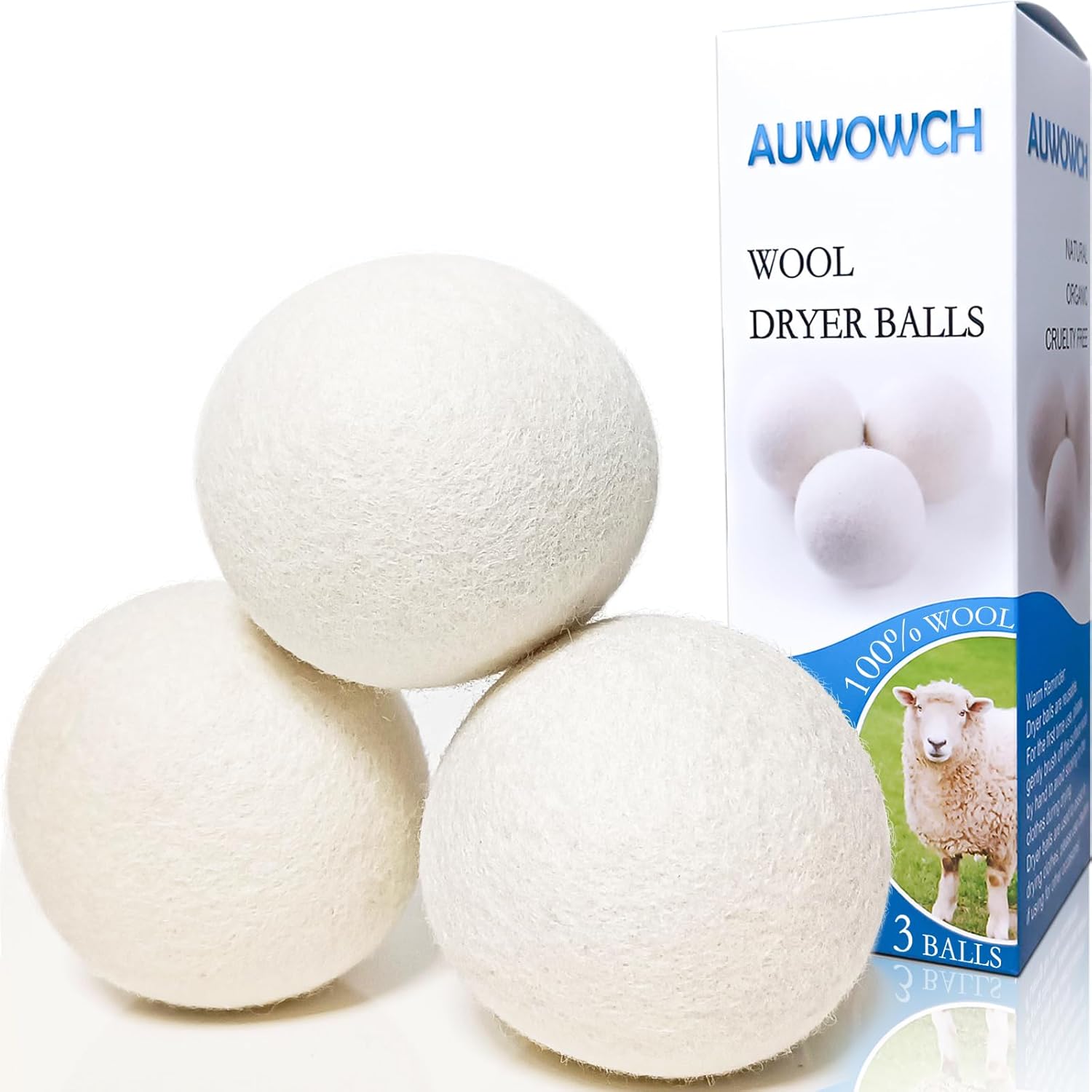 Natural XL Dryer Balls - Eco-Friendly Fabric Softener