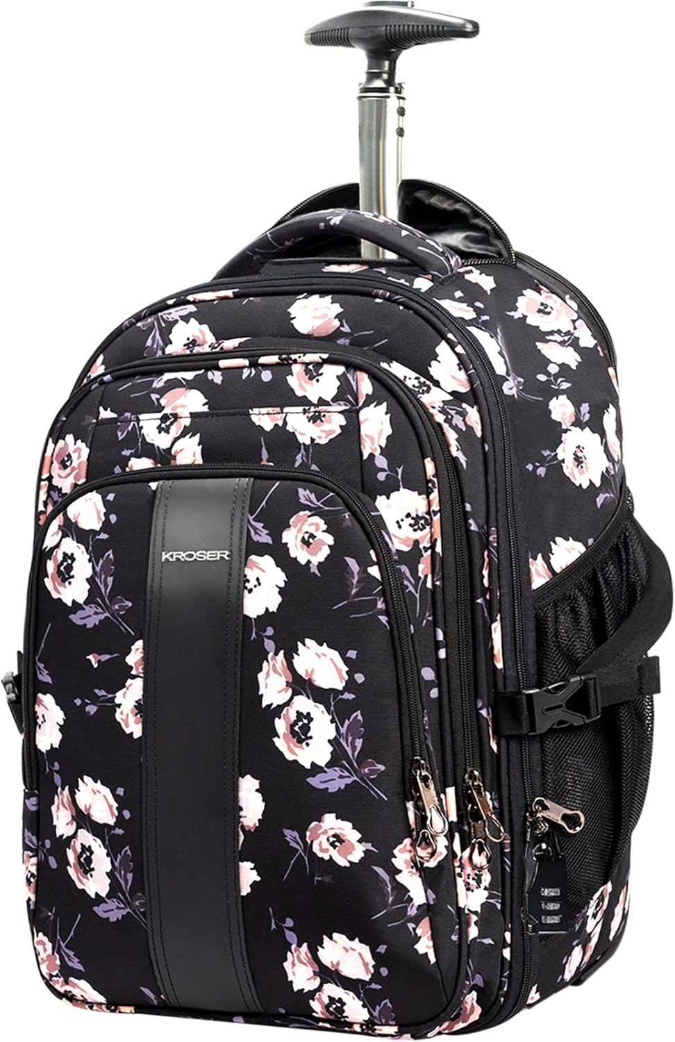 KROSER Laptop Rolling Backpack for Women - Travel Friendly Design