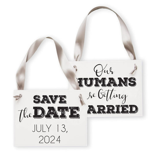 Engagement Announcement For 2 Dogs - Save The Date Sign