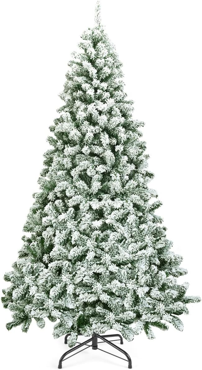 7.5FT Snow Flocked Christmas Tree for Festive Home Decor