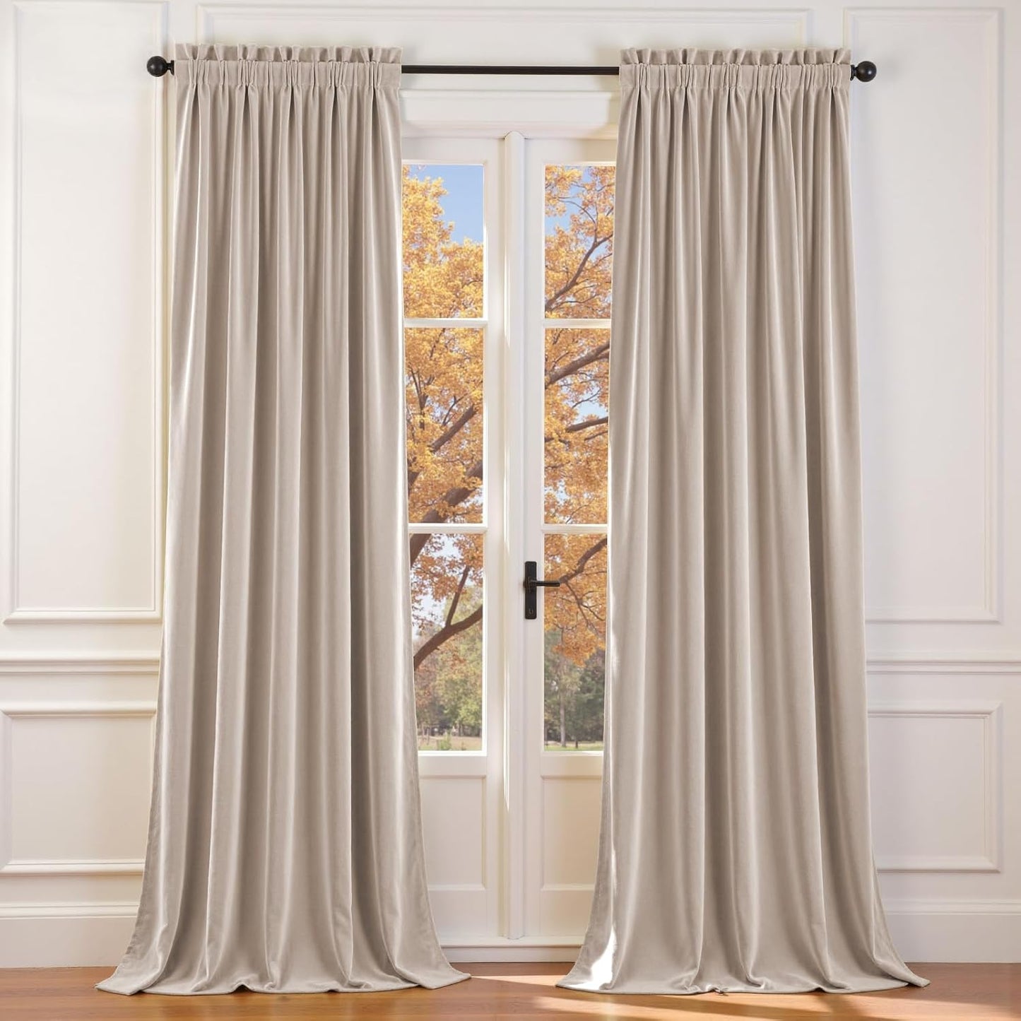 Lazzzy Velvet Curtains for Bedroom Living Room Privacy Decor